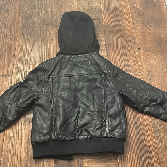 Hawke & Co. Boy’s Leather Jacket with Hood Size 4T EUC - Picture 7 of 7